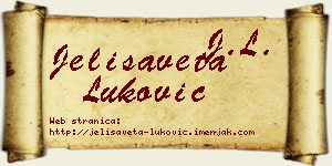 Jelisaveta Luković vizit kartica